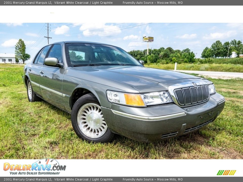 2001 Mercury Grand Marquis LS Vibrant White Clearcoat / Light Graphite Photo #1