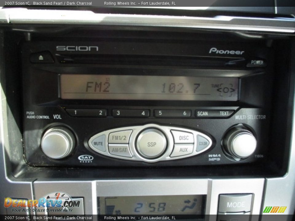 2007 Scion tC Black Sand Pearl / Dark Charcoal Photo #15