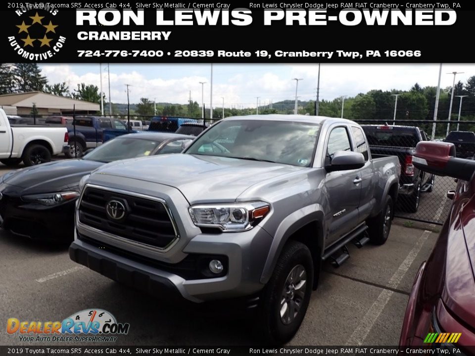 2019 Toyota Tacoma SR5 Access Cab 4x4 Silver Sky Metallic / Cement Gray Photo #1