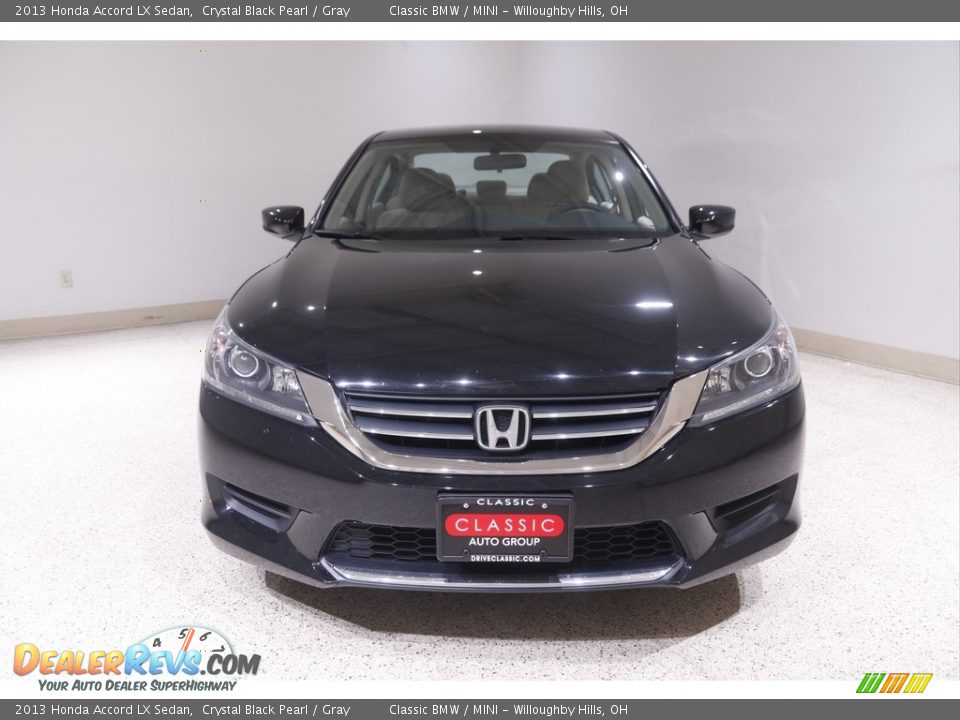 2013 Honda Accord LX Sedan Crystal Black Pearl / Gray Photo #2