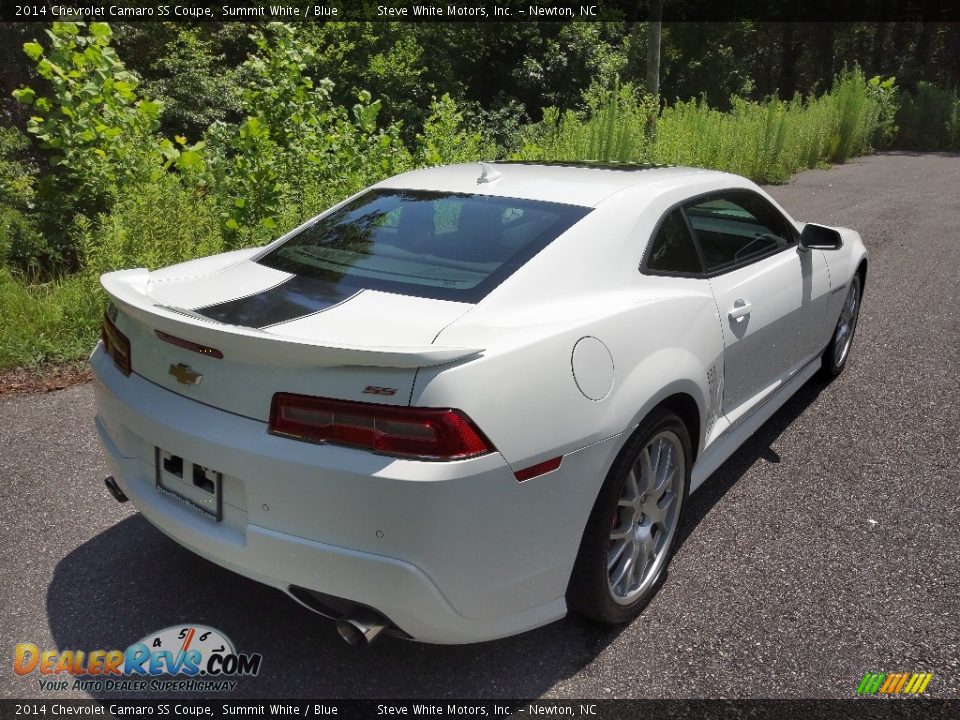 2014 Chevrolet Camaro SS Coupe Summit White / Blue Photo #7