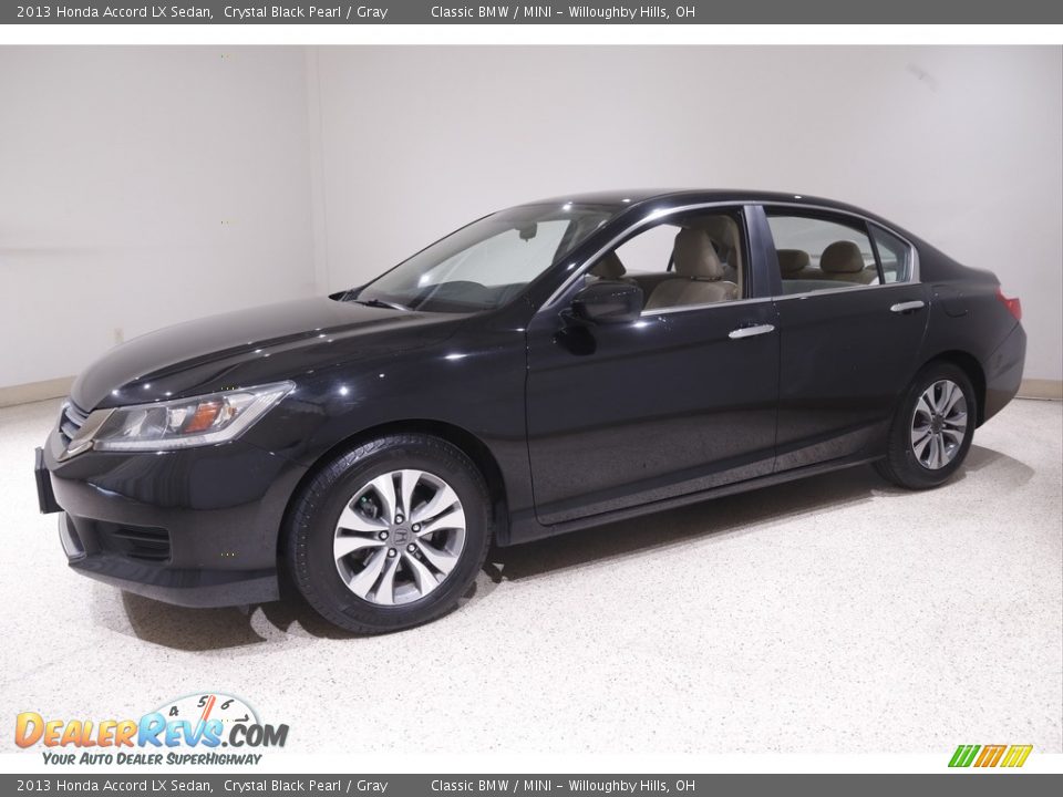 2013 Honda Accord LX Sedan Crystal Black Pearl / Gray Photo #3