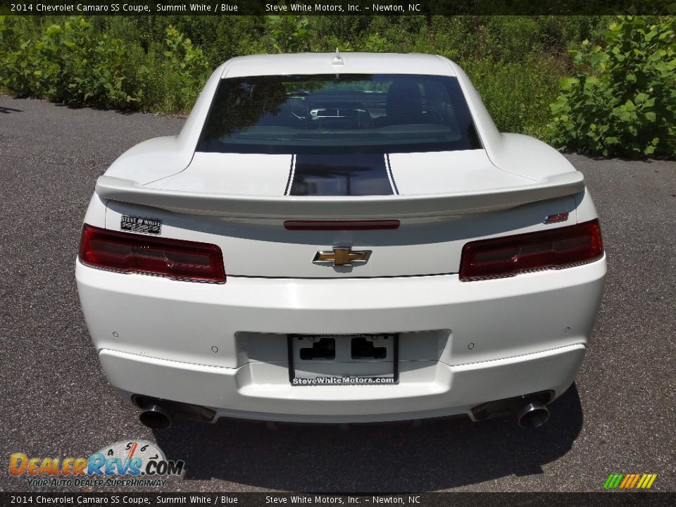 2014 Chevrolet Camaro SS Coupe Summit White / Blue Photo #8