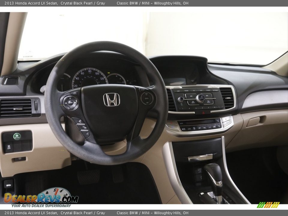 2013 Honda Accord LX Sedan Crystal Black Pearl / Gray Photo #6