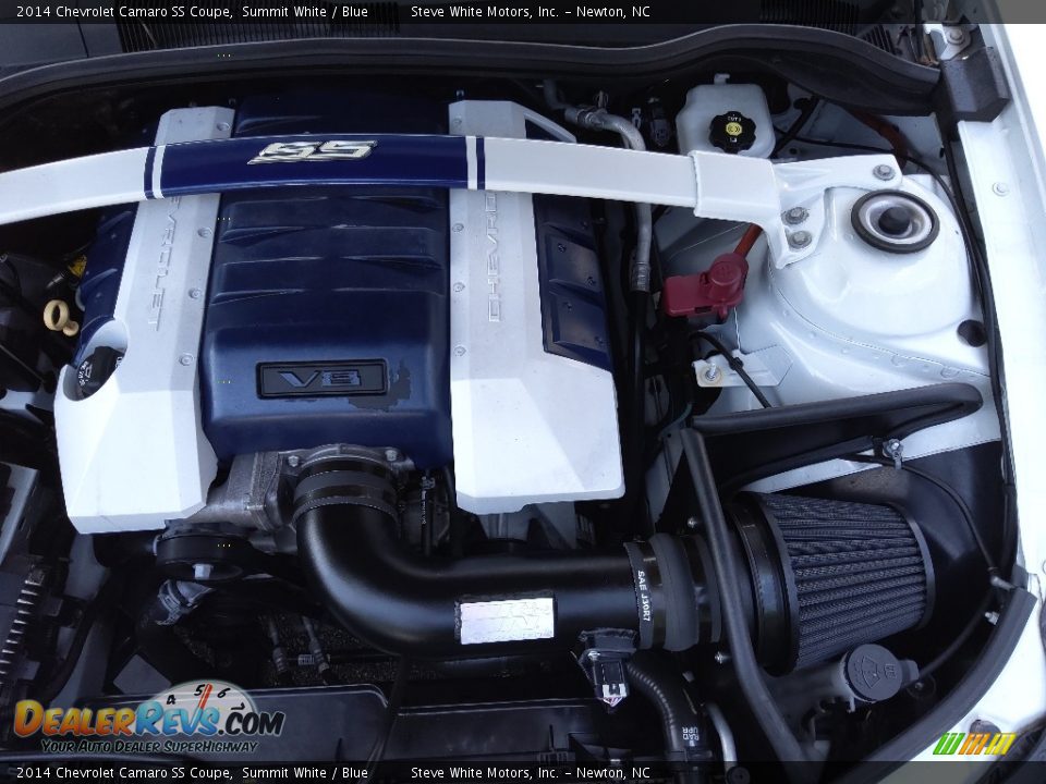 2014 Chevrolet Camaro SS Coupe Summit White / Blue Photo #11