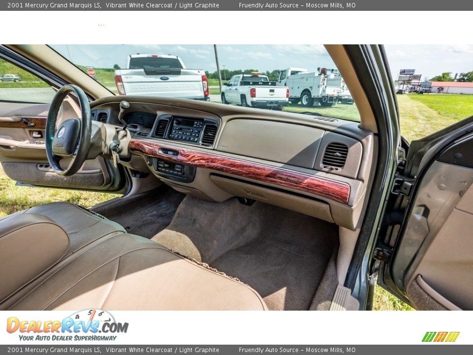 2001 Mercury Grand Marquis LS Vibrant White Clearcoat / Light Graphite Photo #23