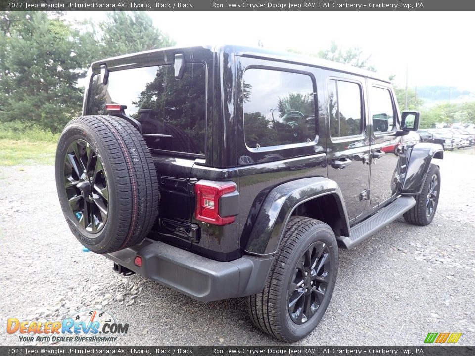 2022 Jeep Wrangler Unlimited Sahara 4XE Hybrid Black / Black Photo #5