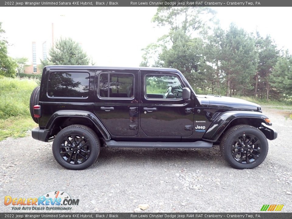 2022 Jeep Wrangler Unlimited Sahara 4XE Hybrid Black / Black Photo #6