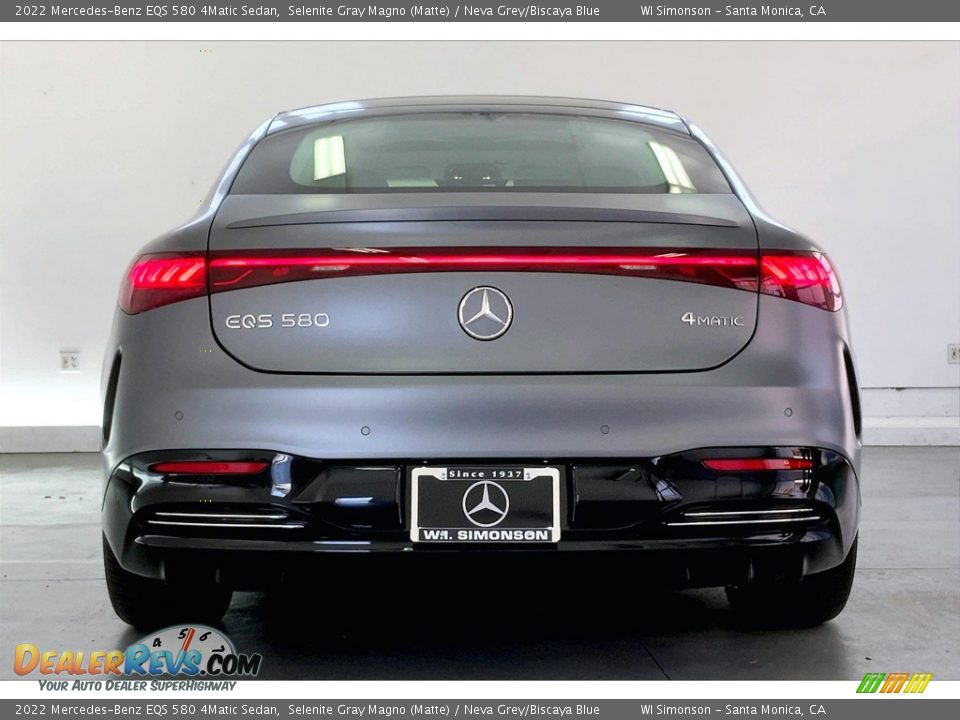 2022 Mercedes-Benz EQS 580 4Matic Sedan Selenite Gray Magno (Matte) / Neva Grey/Biscaya Blue Photo #3