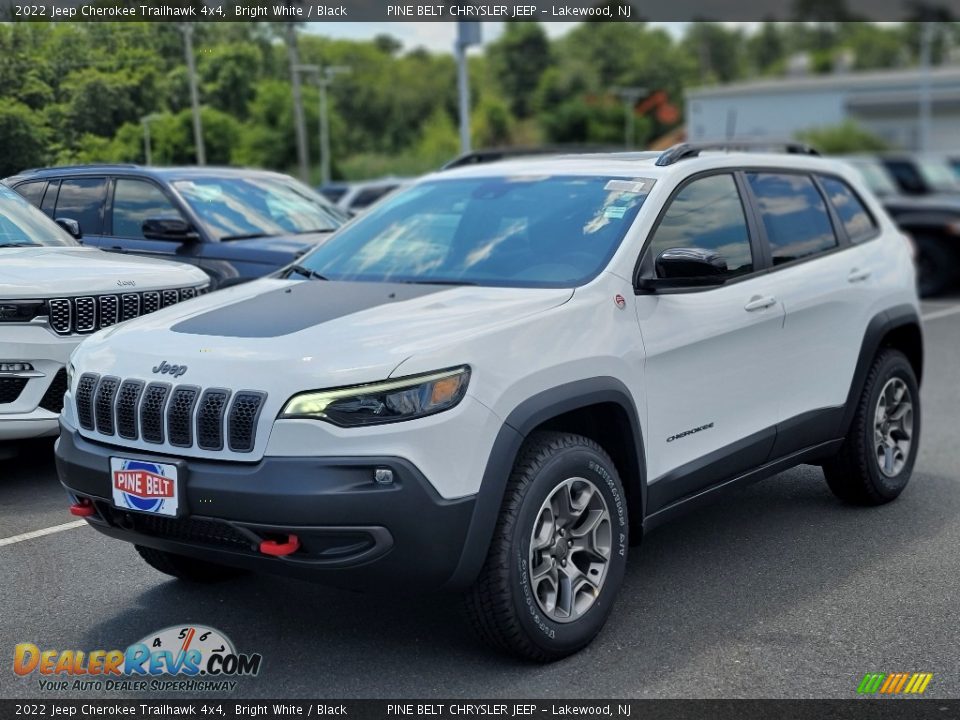 2022 Jeep Cherokee Trailhawk 4x4 Bright White / Black Photo #1