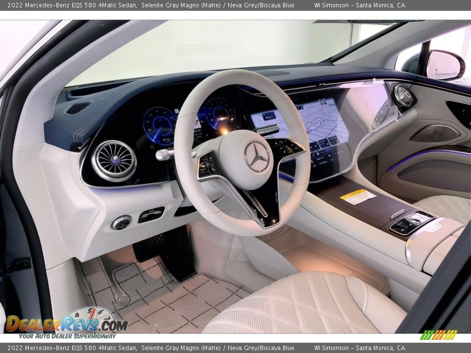 Neva Grey/Biscaya Blue Interior - 2022 Mercedes-Benz EQS 580 4Matic Sedan Photo #4