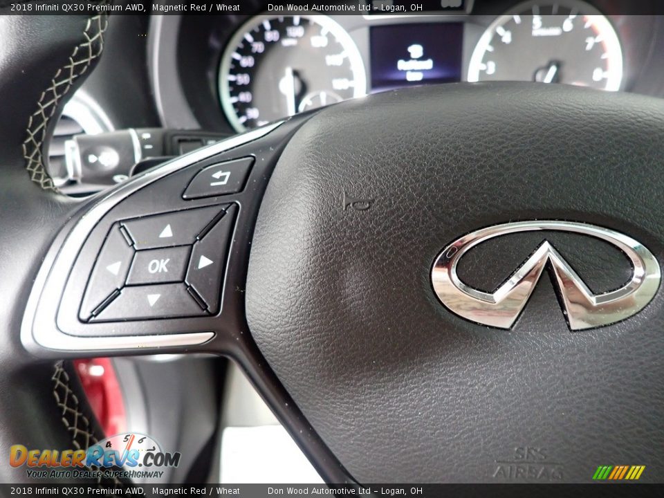2018 Infiniti QX30 Premium AWD Magnetic Red / Wheat Photo #18