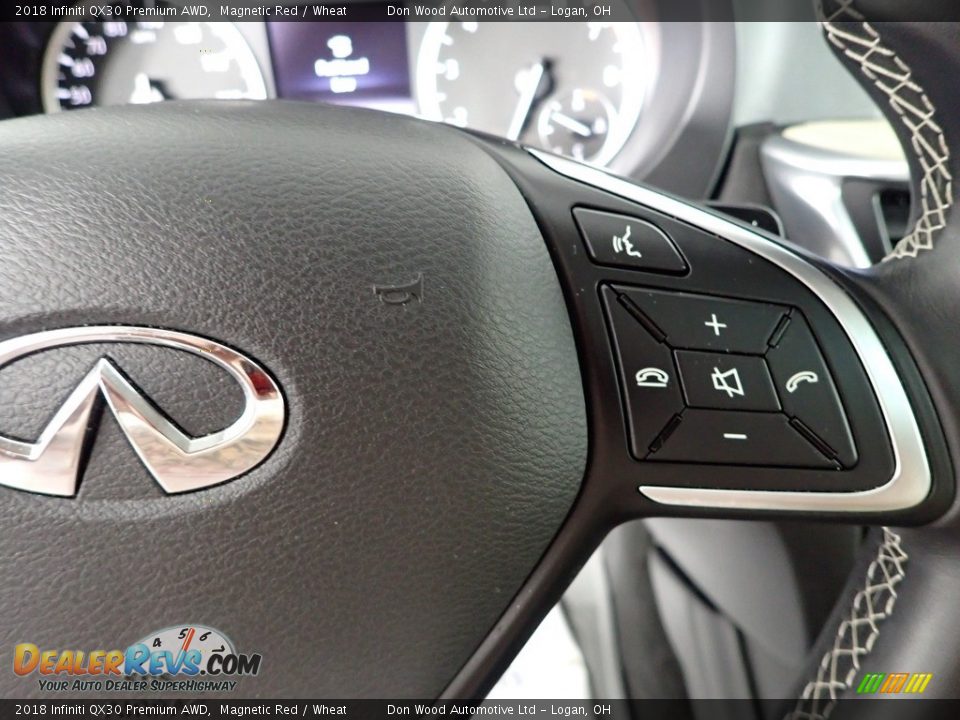 2018 Infiniti QX30 Premium AWD Magnetic Red / Wheat Photo #19