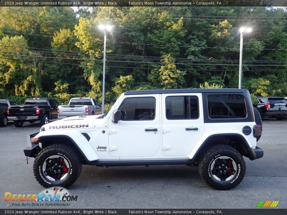 2020 Jeep Wrangler Unlimited Rubicon 4x4 Bright White / Black Photo #6