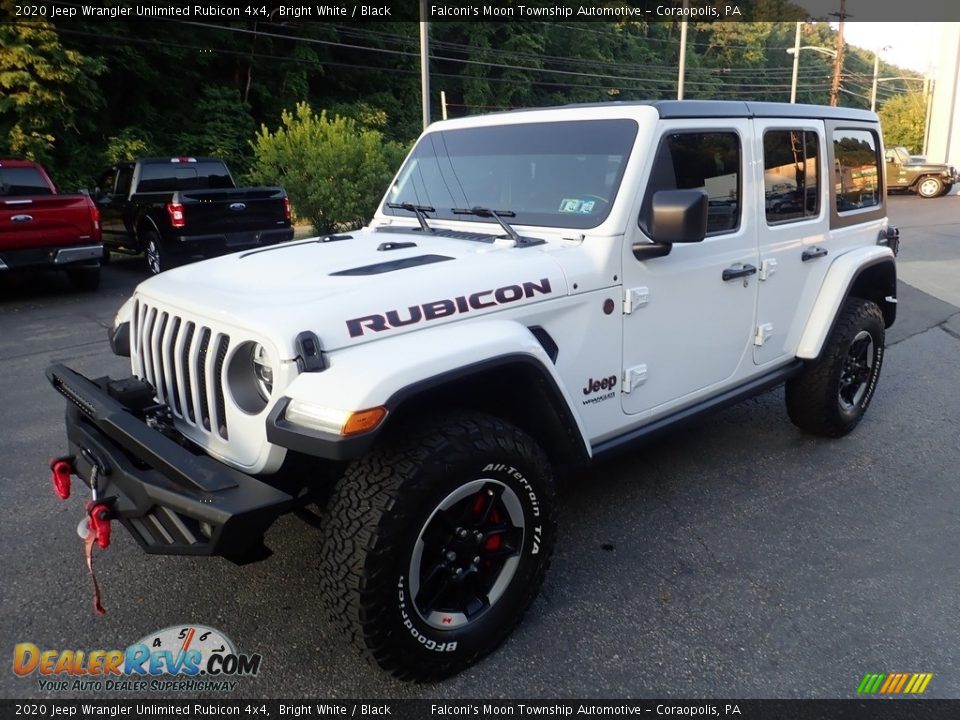 2020 Jeep Wrangler Unlimited Rubicon 4x4 Bright White / Black Photo #7