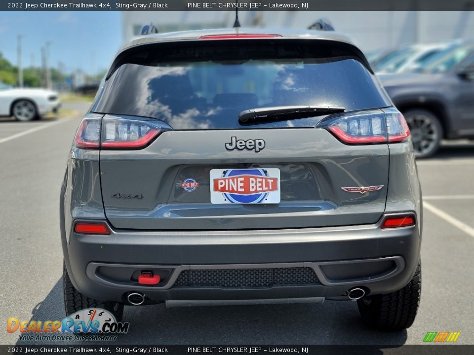 2022 Jeep Cherokee Trailhawk 4x4 Sting-Gray / Black Photo #5