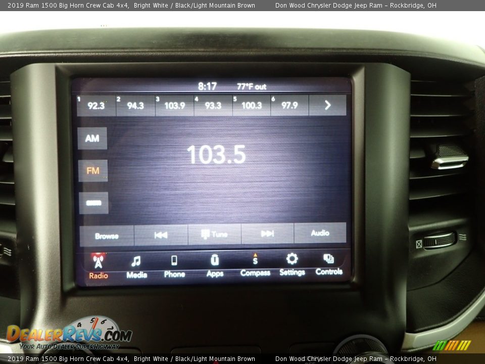 2019 Ram 1500 Big Horn Crew Cab 4x4 Bright White / Black/Light Mountain Brown Photo #2