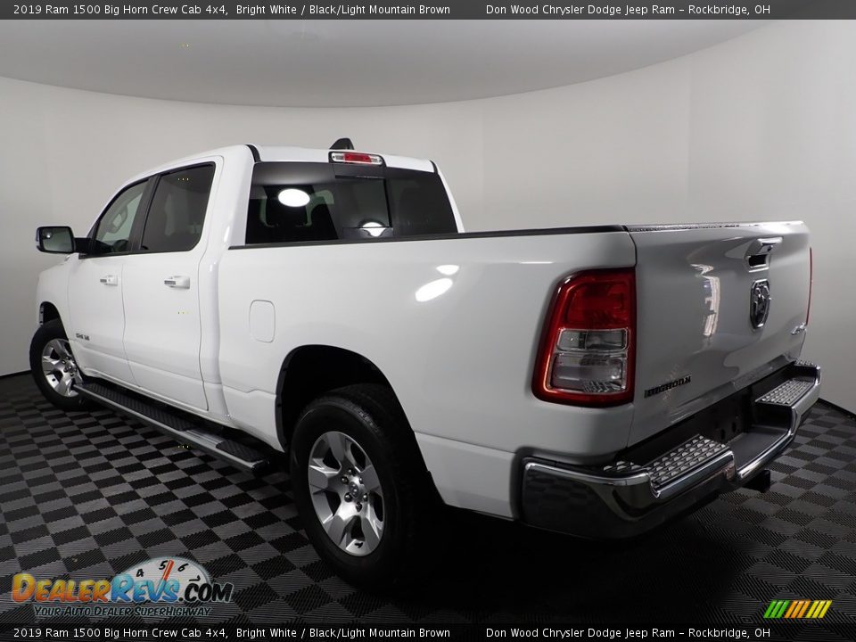 2019 Ram 1500 Big Horn Crew Cab 4x4 Bright White / Black/Light Mountain Brown Photo #6