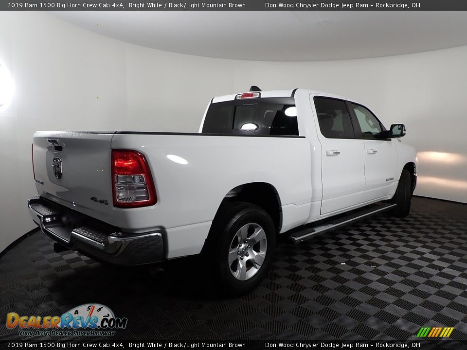 2019 Ram 1500 Big Horn Crew Cab 4x4 Bright White / Black/Light Mountain Brown Photo #9