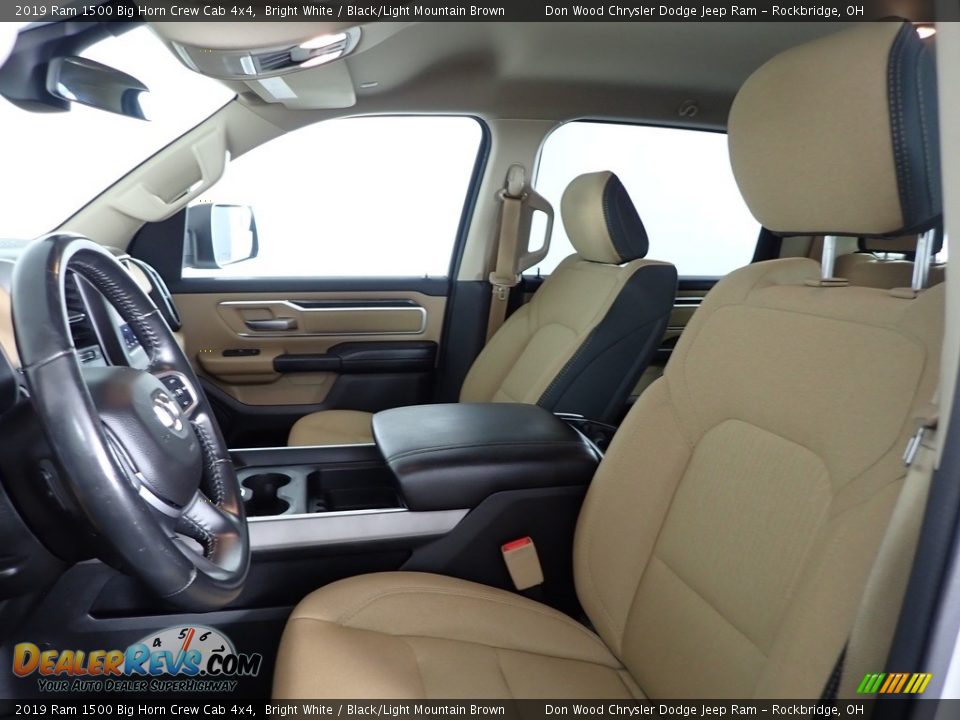 2019 Ram 1500 Big Horn Crew Cab 4x4 Bright White / Black/Light Mountain Brown Photo #13