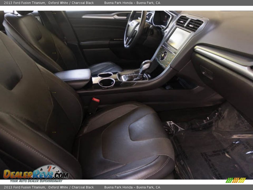 2013 Ford Fusion Titanium Oxford White / Charcoal Black Photo #22