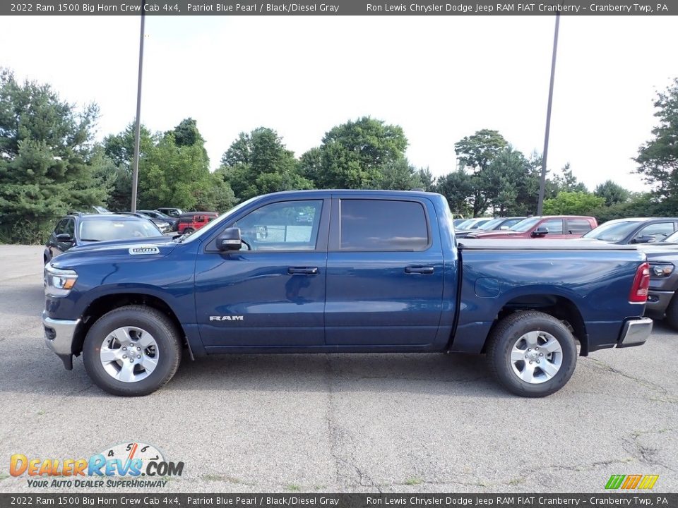 2022 Ram 1500 Big Horn Crew Cab 4x4 Patriot Blue Pearl / Black/Diesel Gray Photo #2