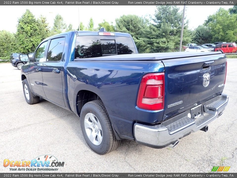 2022 Ram 1500 Big Horn Crew Cab 4x4 Patriot Blue Pearl / Black/Diesel Gray Photo #3