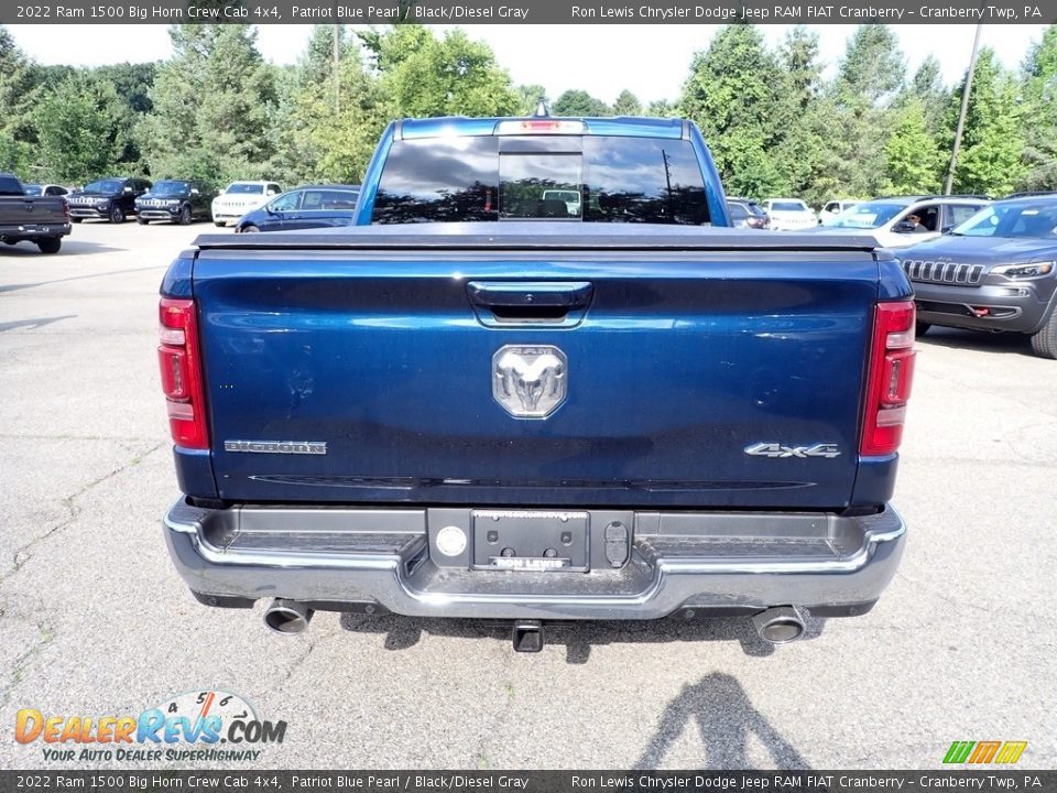 2022 Ram 1500 Big Horn Crew Cab 4x4 Patriot Blue Pearl / Black/Diesel Gray Photo #4