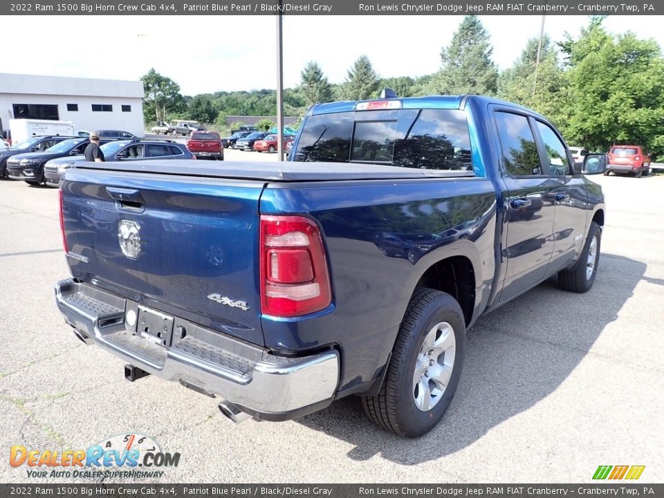 2022 Ram 1500 Big Horn Crew Cab 4x4 Patriot Blue Pearl / Black/Diesel Gray Photo #5