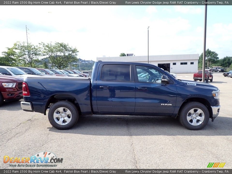 2022 Ram 1500 Big Horn Crew Cab 4x4 Patriot Blue Pearl / Black/Diesel Gray Photo #6