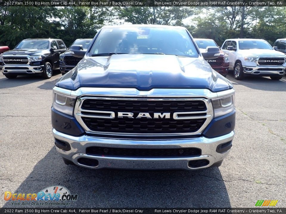 2022 Ram 1500 Big Horn Crew Cab 4x4 Patriot Blue Pearl / Black/Diesel Gray Photo #8