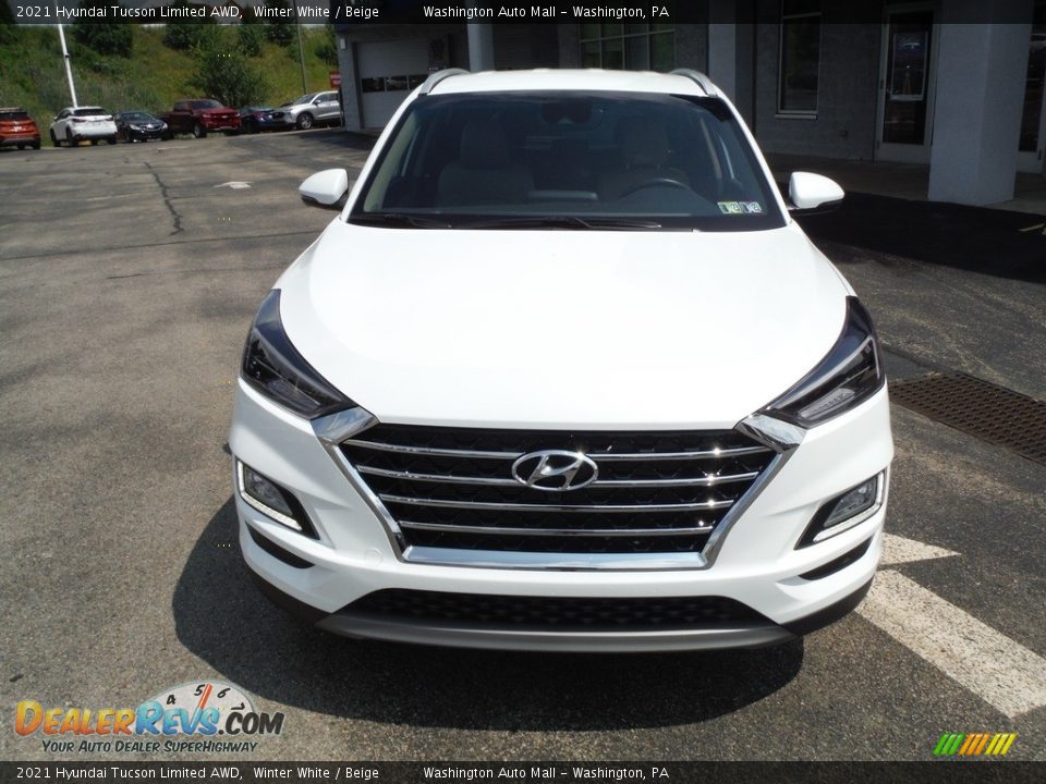 2021 Hyundai Tucson Limited AWD Winter White / Beige Photo #4