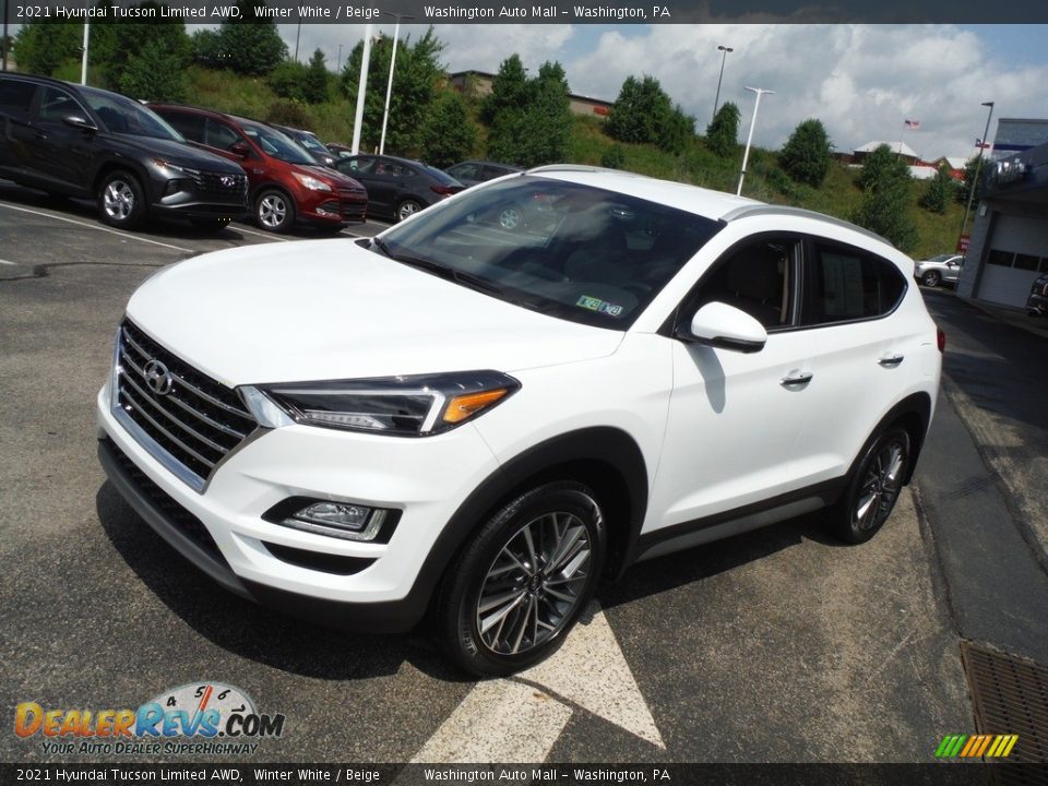 2021 Hyundai Tucson Limited AWD Winter White / Beige Photo #5