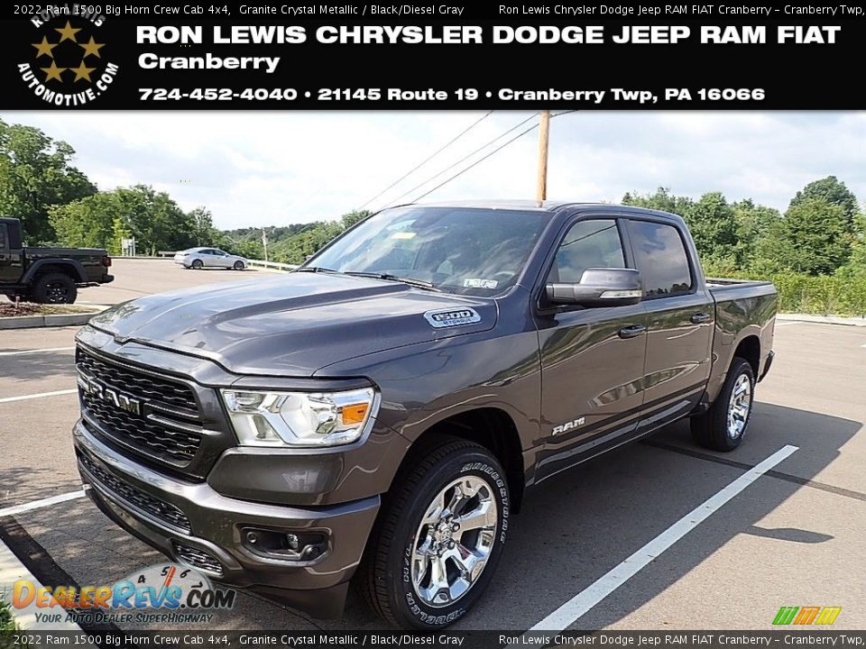 2022 Ram 1500 Big Horn Crew Cab 4x4 Granite Crystal Metallic / Black/Diesel Gray Photo #1