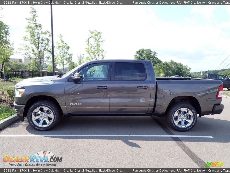 2022 Ram 1500 Big Horn Crew Cab 4x4 Granite Crystal Metallic / Black/Diesel Gray Photo #2