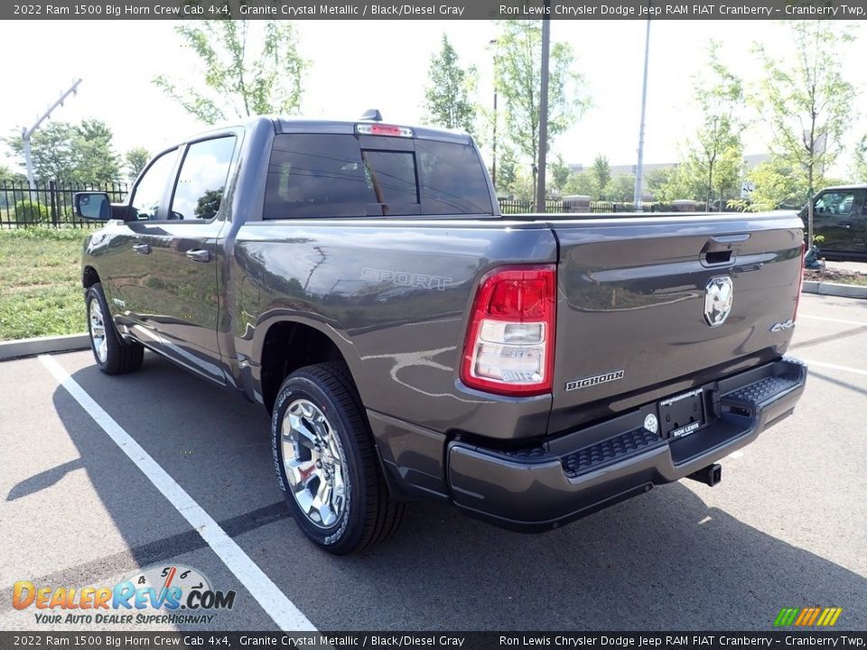 2022 Ram 1500 Big Horn Crew Cab 4x4 Granite Crystal Metallic / Black/Diesel Gray Photo #3