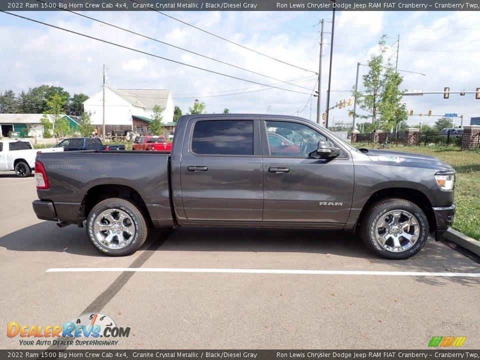 2022 Ram 1500 Big Horn Crew Cab 4x4 Granite Crystal Metallic / Black/Diesel Gray Photo #7