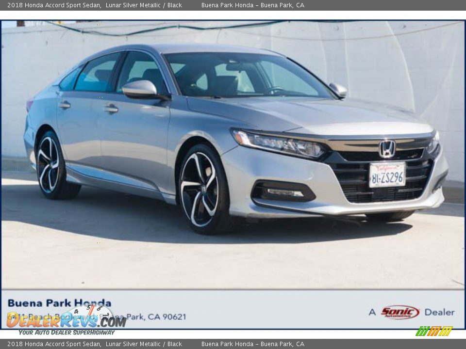 2018 Honda Accord Sport Sedan Lunar Silver Metallic / Black Photo #1