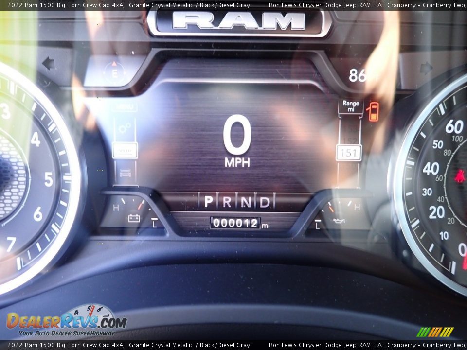 2022 Ram 1500 Big Horn Crew Cab 4x4 Granite Crystal Metallic / Black/Diesel Gray Photo #17