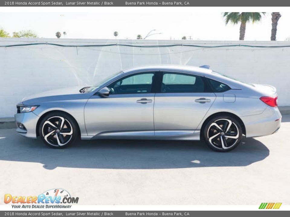 2018 Honda Accord Sport Sedan Lunar Silver Metallic / Black Photo #8