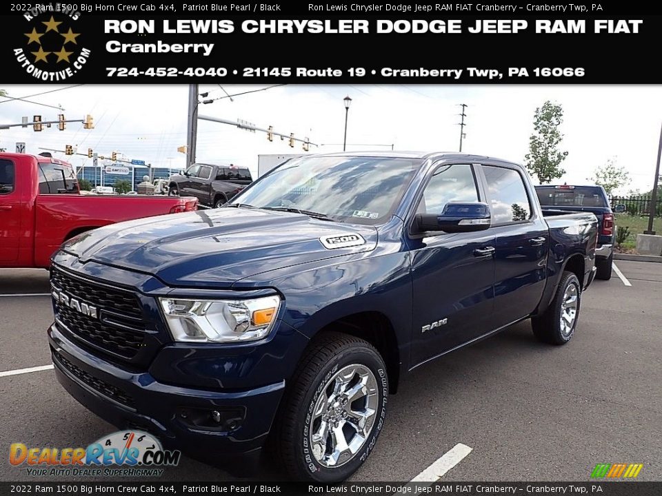 2022 Ram 1500 Big Horn Crew Cab 4x4 Patriot Blue Pearl / Black Photo #1