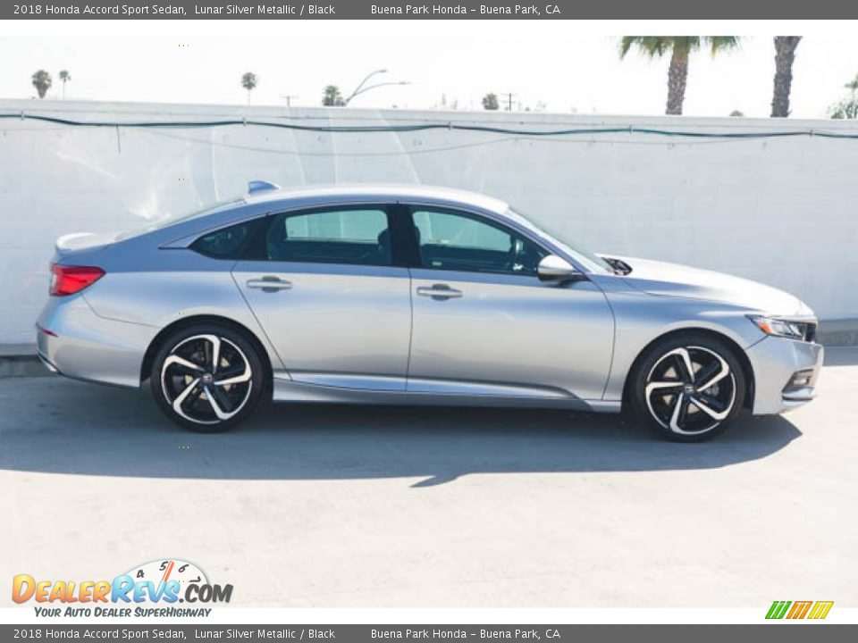 2018 Honda Accord Sport Sedan Lunar Silver Metallic / Black Photo #12