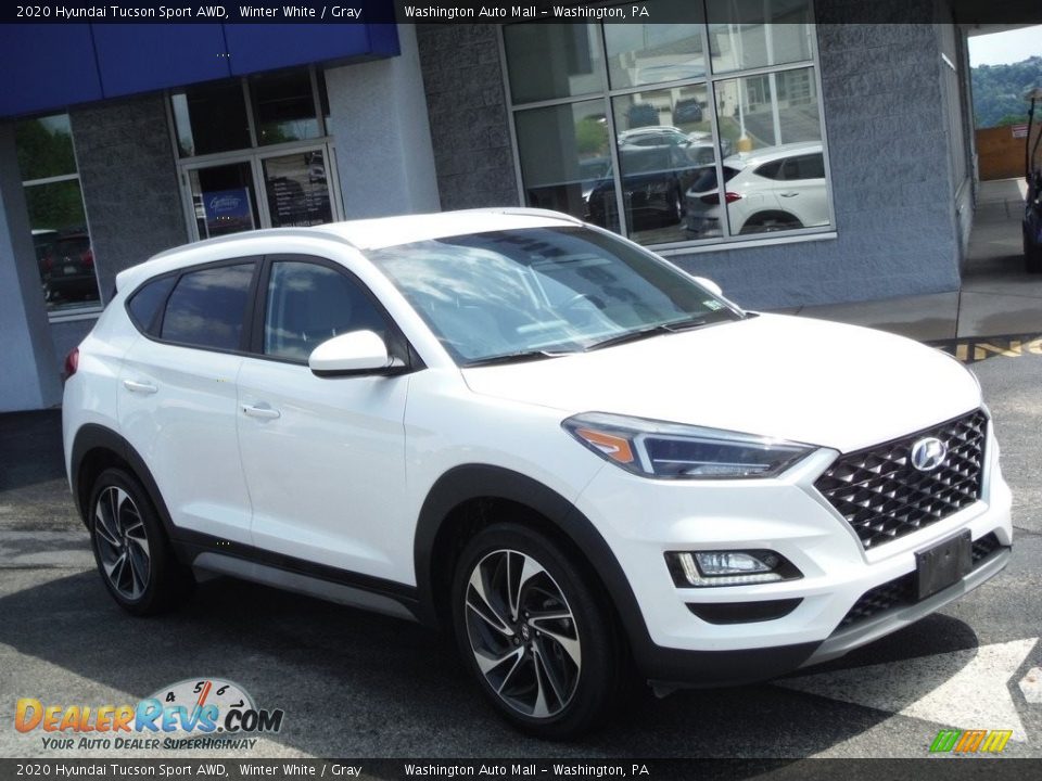 2020 Hyundai Tucson Sport AWD Winter White / Gray Photo #1