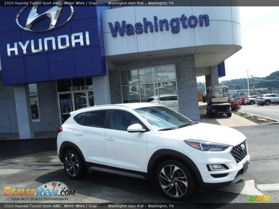 2020 Hyundai Tucson Sport AWD Winter White / Gray Photo #2