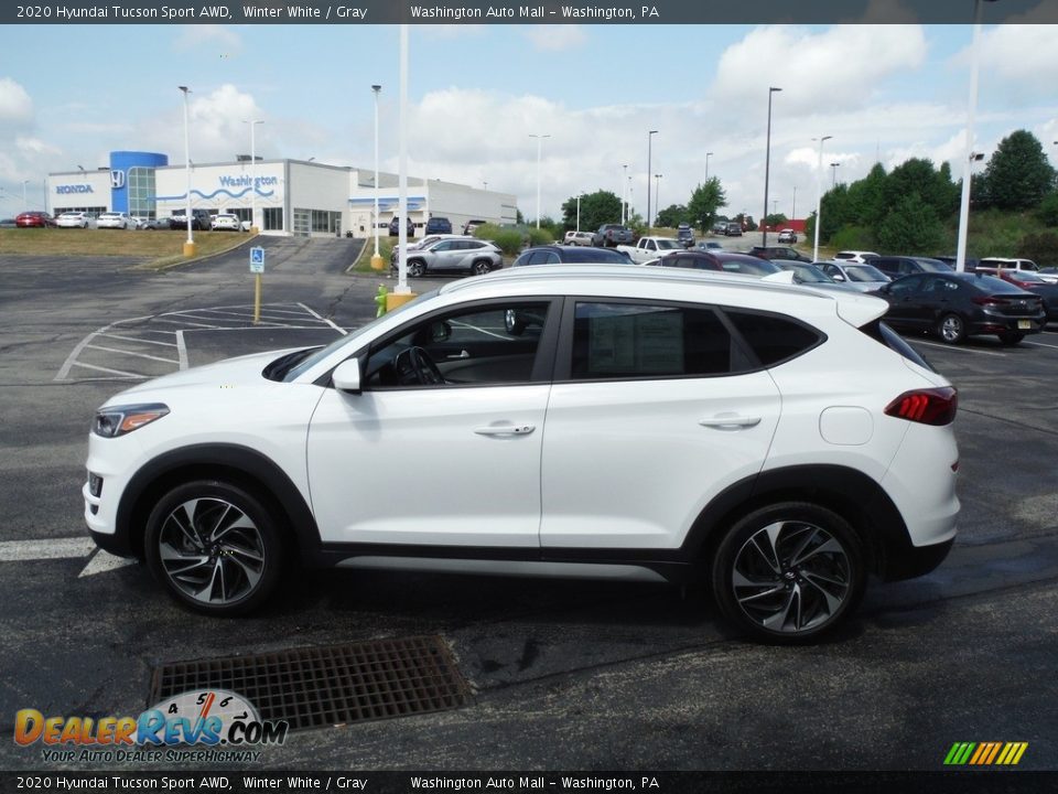 2020 Hyundai Tucson Sport AWD Winter White / Gray Photo #6