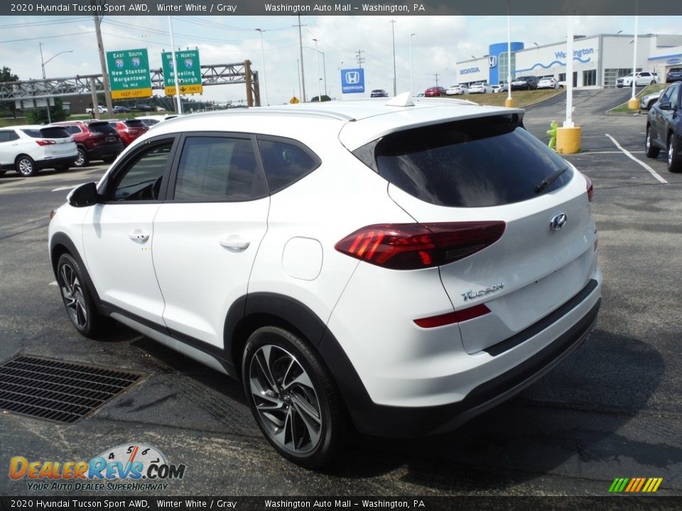 2020 Hyundai Tucson Sport AWD Winter White / Gray Photo #7