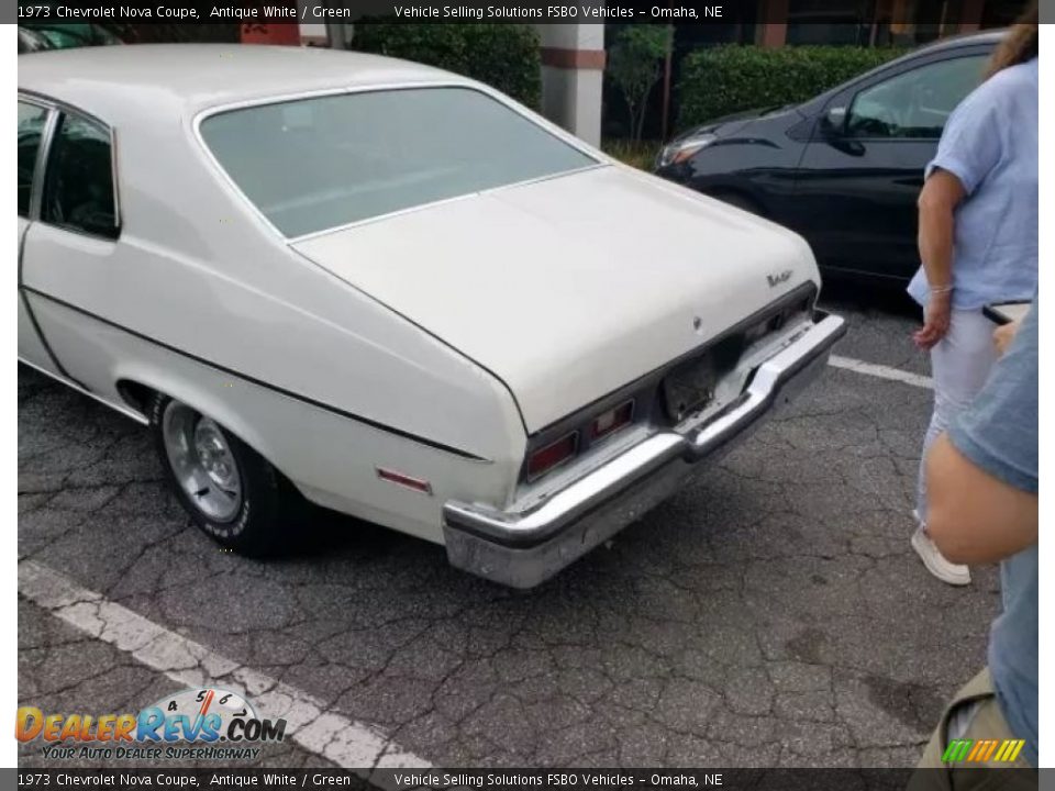 1973 Chevrolet Nova Coupe Antique White / Green Photo #3