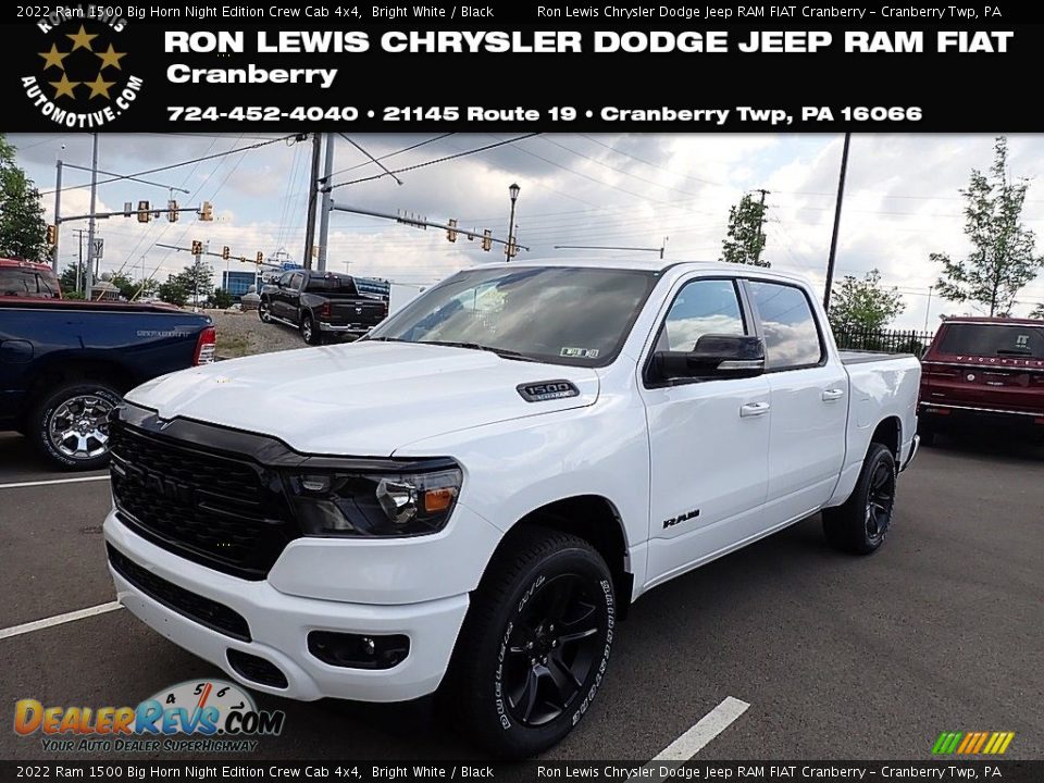 2022 Ram 1500 Big Horn Night Edition Crew Cab 4x4 Bright White / Black Photo #1