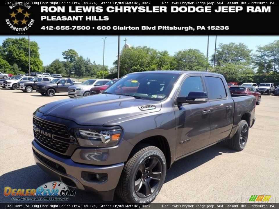 2022 Ram 1500 Big Horn Night Edition Crew Cab 4x4 Granite Crystal Metallic / Black Photo #1