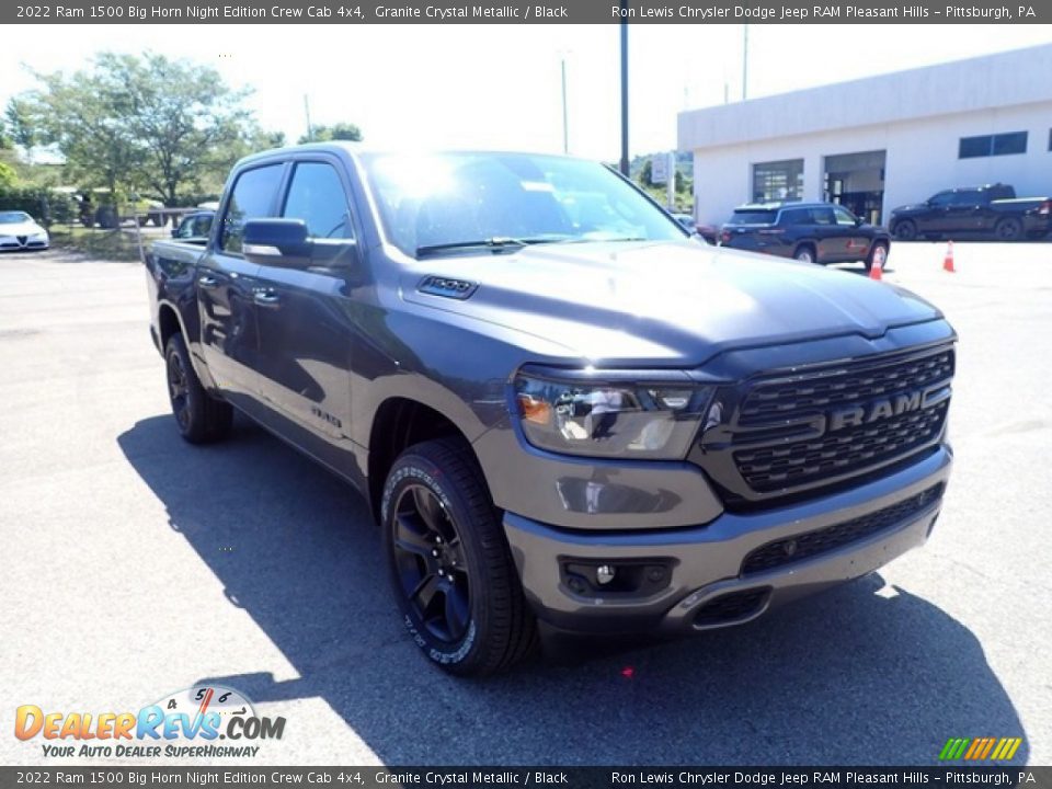 2022 Ram 1500 Big Horn Night Edition Crew Cab 4x4 Granite Crystal Metallic / Black Photo #7